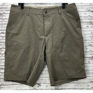 Kuhl Renegade Cargo Shorts Mens 36 Green Performance Hiking Nylon Stretch 10"